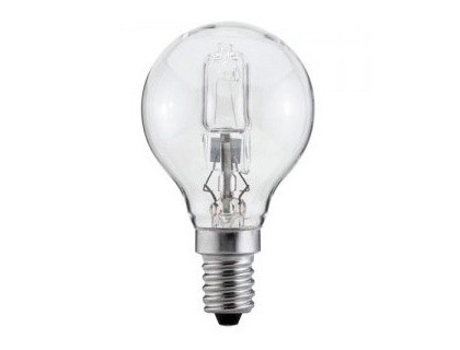 BOMBILLA SUNMATIC ECO HALOGENA MINI GLOBO E14 42W 630 LUMENES 2000 HORAS LUZ BLANCA