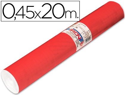 ROLLO ADHESIVO AIRONFIX UNICOLOR ROJO MATE CLARO 67151 ROLLO DE 20 MT