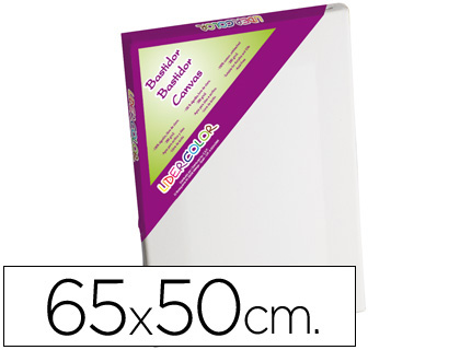 BASTIDOR LIDERPAPEL15P LIENZO GRAPADO TRASERO ALGODON 100% MARCO PAWLONIA 1,8X3,8 CM BORDES MADERA 65X50 CM